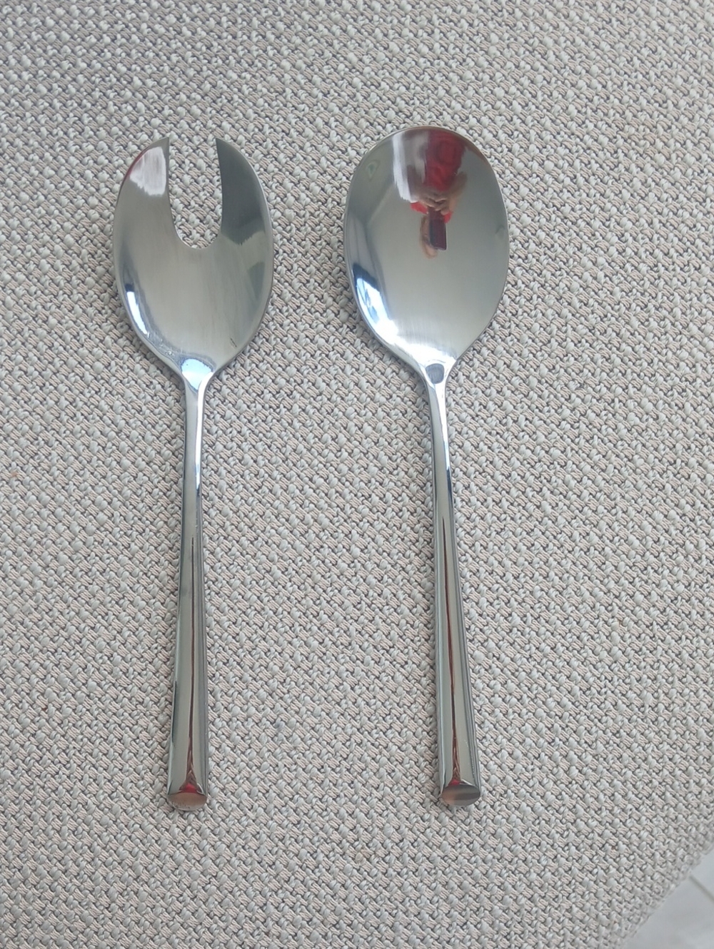 Towle Silver-Tone Salad Serving Spoon and Fork Set